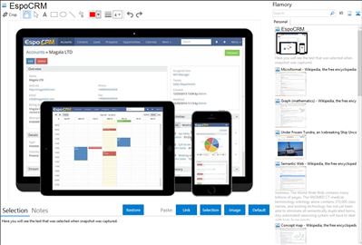 EspoCRM - Flamory bookmarks and screenshots