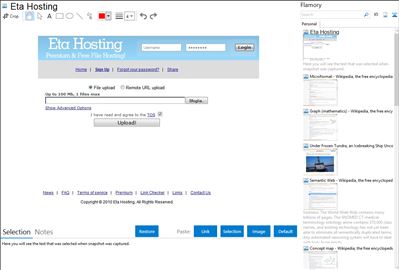 Eta Hosting - Flamory bookmarks and screenshots