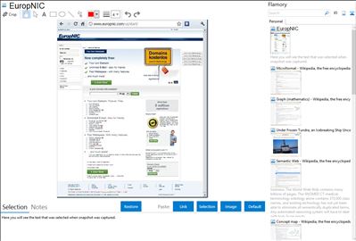 EuropNIC - Flamory bookmarks and screenshots