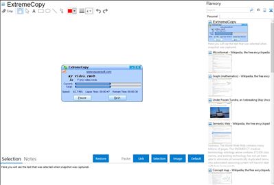 ExtremeCopy - Flamory bookmarks and screenshots