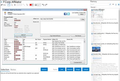 FCorp Affiliator - Flamory bookmarks and screenshots