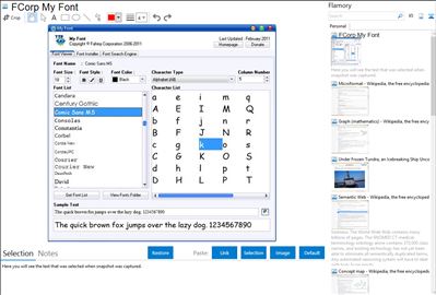 FCorp My Font - Flamory bookmarks and screenshots