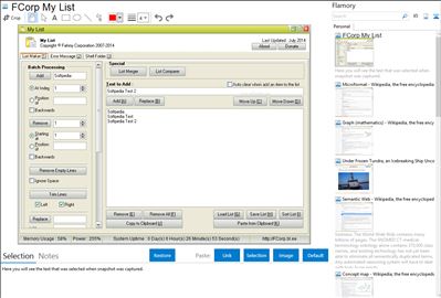 FCorp My List - Flamory bookmarks and screenshots