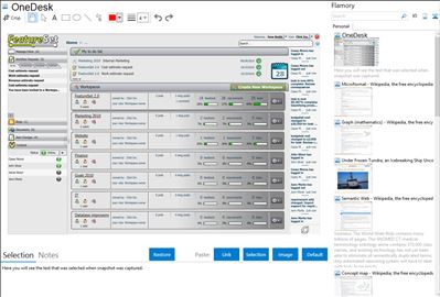OneDesk - Flamory bookmarks and screenshots
