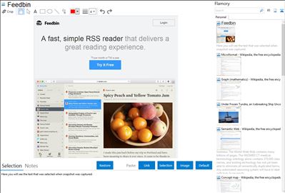 Feedbin - Flamory bookmarks and screenshots