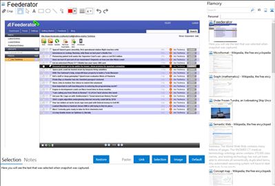 Feederator - Flamory bookmarks and screenshots