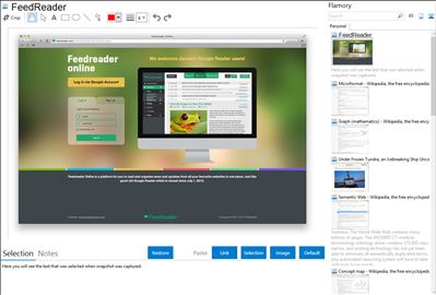 FeedReader - Flamory bookmarks and screenshots