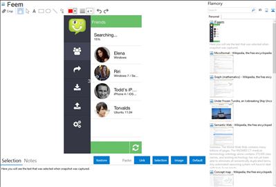 Feem - Flamory bookmarks and screenshots