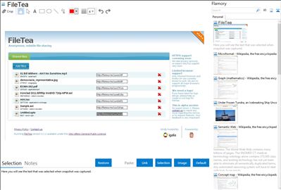 FileTea - Flamory bookmarks and screenshots