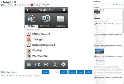 Novell Filr - Flamory bookmarks and screenshots