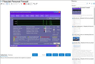 Filseclab Personal Firewall - Flamory bookmarks and screenshots