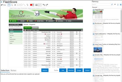 FlashScore - Flamory bookmarks and screenshots