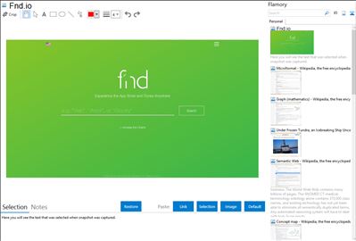 Fnd.io - Flamory bookmarks and screenshots