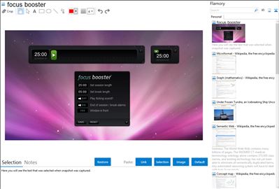 focus booster - Flamory bookmarks and screenshots