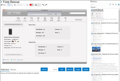 Fone Rescue - Flamory bookmarks and screenshots