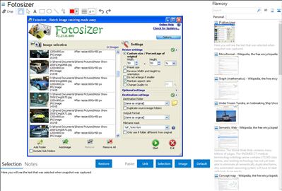 Fotosizer - Flamory bookmarks and screenshots