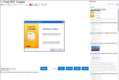 Foxit PDF Creator - Flamory bookmarks and screenshots