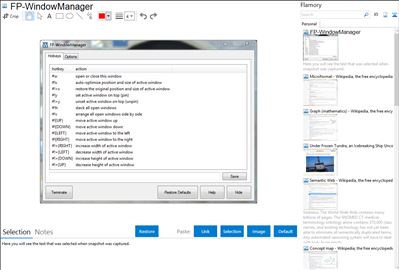 FP-WindowManager - Flamory bookmarks and screenshots