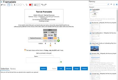 Framadate - Flamory bookmarks and screenshots