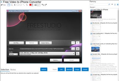 Free Video to iPhone Converter - Flamory bookmarks and screenshots