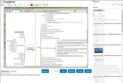 FreeMind - Flamory bookmarks and screenshots