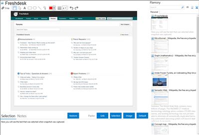 Freshdesk - Flamory bookmarks and screenshots