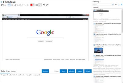 Friendeye - Flamory bookmarks and screenshots