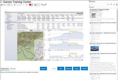 Garmin Training Center - Flamory bookmarks and screenshots