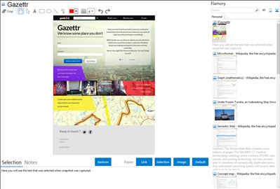 Gazettr - Flamory bookmarks and screenshots