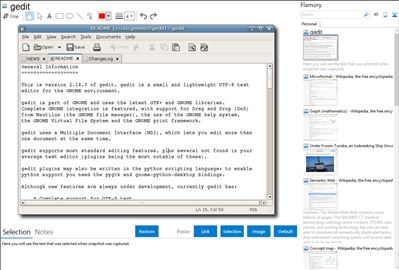 gedit - Flamory bookmarks and screenshots