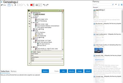GenealogyJ - Flamory bookmarks and screenshots