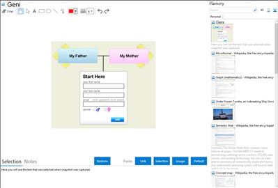 Geni - Flamory bookmarks and screenshots