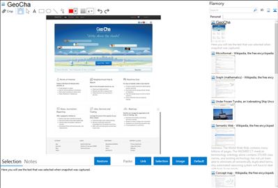 GeoCha - Flamory bookmarks and screenshots