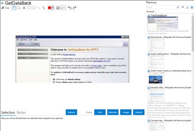 GetDataBack - Flamory bookmarks and screenshots