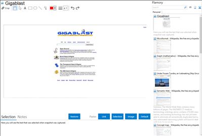 Gigablast - Flamory bookmarks and screenshots