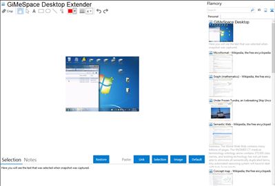 GiMeSpace Desktop Extender - Flamory bookmarks and screenshots