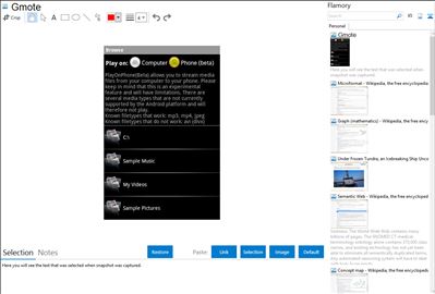 Gmote - Flamory bookmarks and screenshots