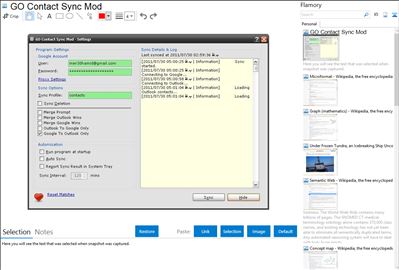 GO Contact Sync Mod - Flamory bookmarks and screenshots