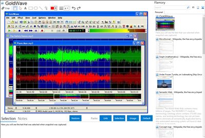 GoldWave - Flamory bookmarks and screenshots