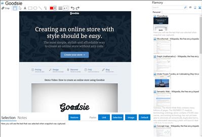 Goodsie - Flamory bookmarks and screenshots