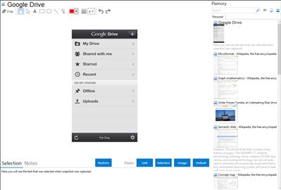 Google Drive - Flamory bookmarks and screenshots