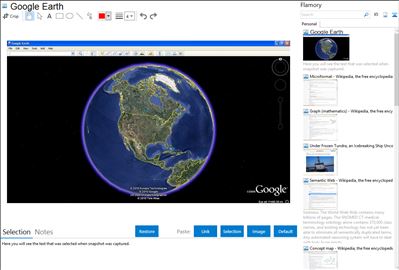 Google Earth - Flamory bookmarks and screenshots