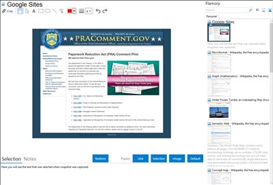 Google Sites - Flamory bookmarks and screenshots