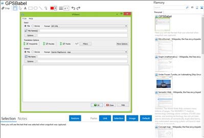GPSBabel - Flamory bookmarks and screenshots