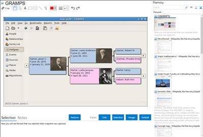 GRAMPS - Flamory bookmarks and screenshots