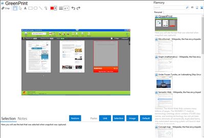 GreenPrint - Flamory bookmarks and screenshots