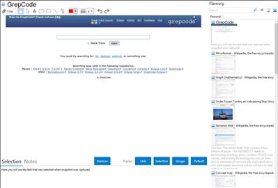 GrepCode - Flamory bookmarks and screenshots