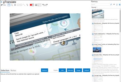 gTranslate - Flamory bookmarks and screenshots