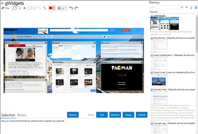 gWidgets - Flamory bookmarks and screenshots