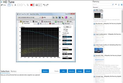 HD Tune - Flamory bookmarks and screenshots